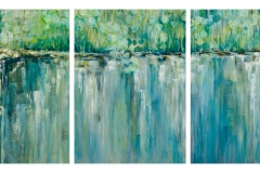 Seeing Beyond IV-triptych • 36x72 • Acrylic on Wood Panel